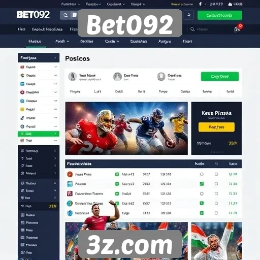 Interface do usuário e experiência de navegação no Bet092